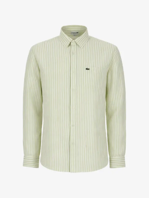 Lacoste camisa con rayas estampadas