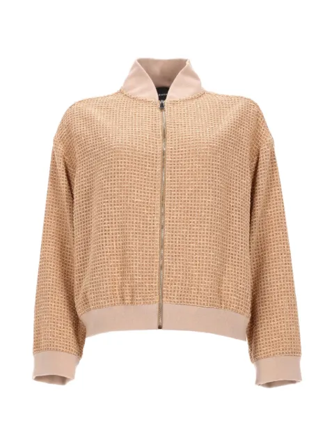 Fabiana Filippi textured-finish zip-up bomber jacket