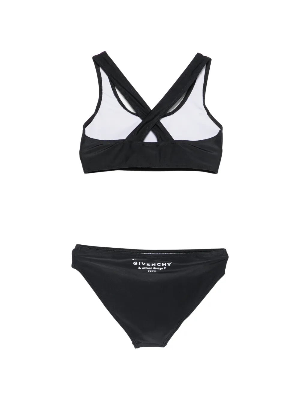 Givenchy Kids Bikini met logoprint en gekruist bandje Zwart