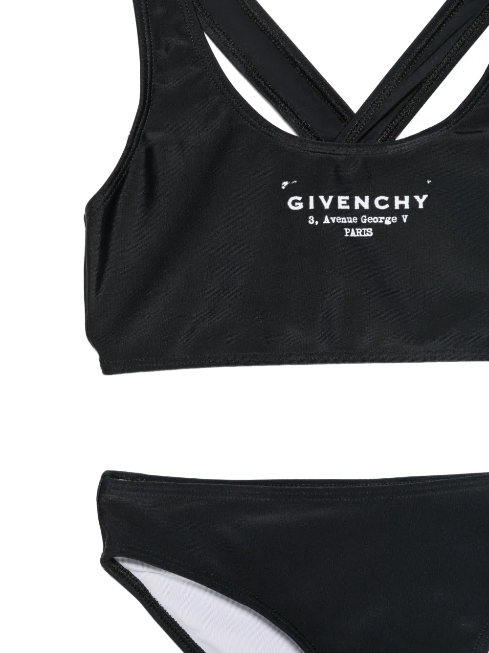 Givenchy Kids Bikini met logoprint en gekruist bandje Zwart