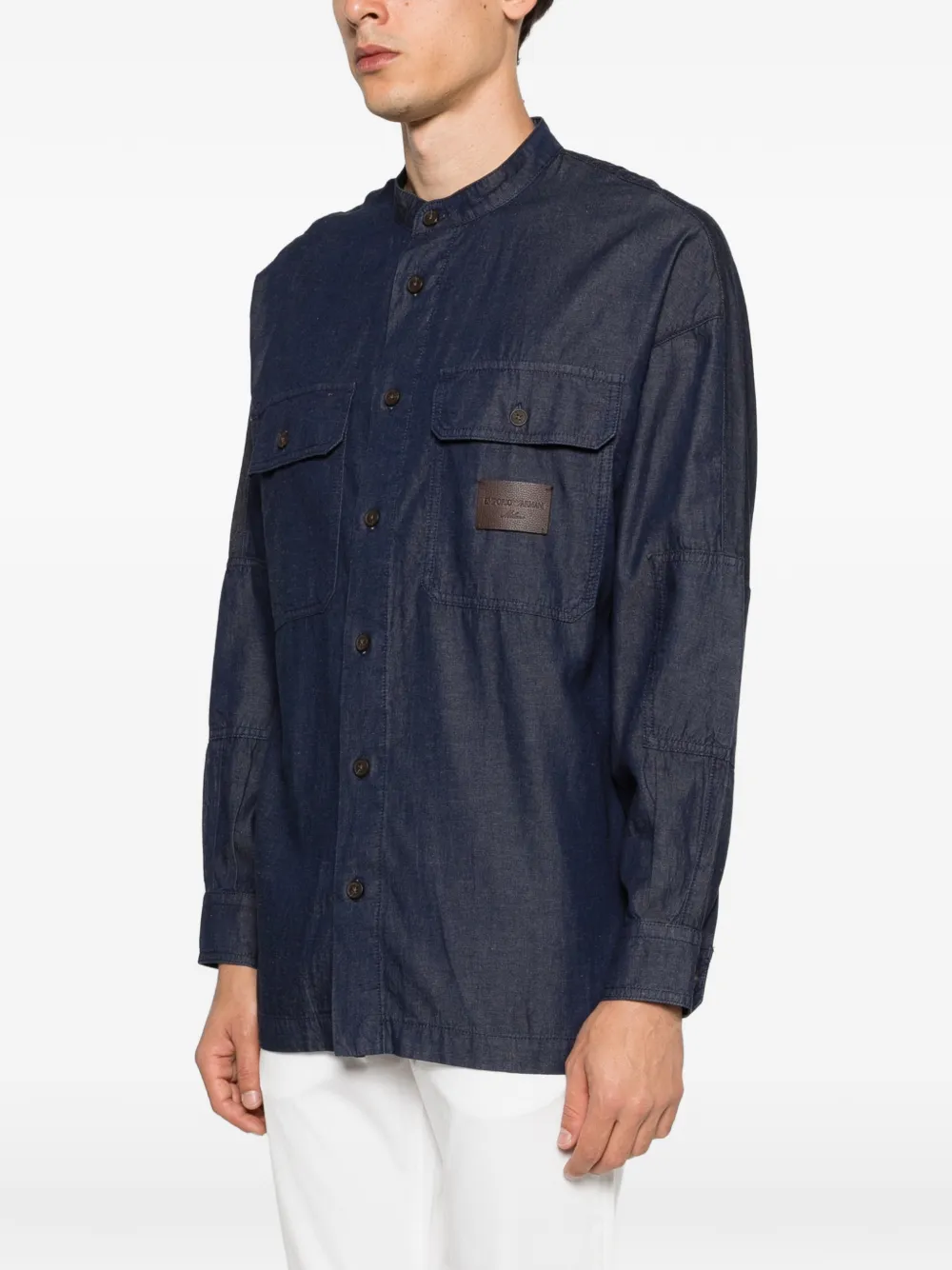 Emporio Armani Overhemd met knopen Blauw