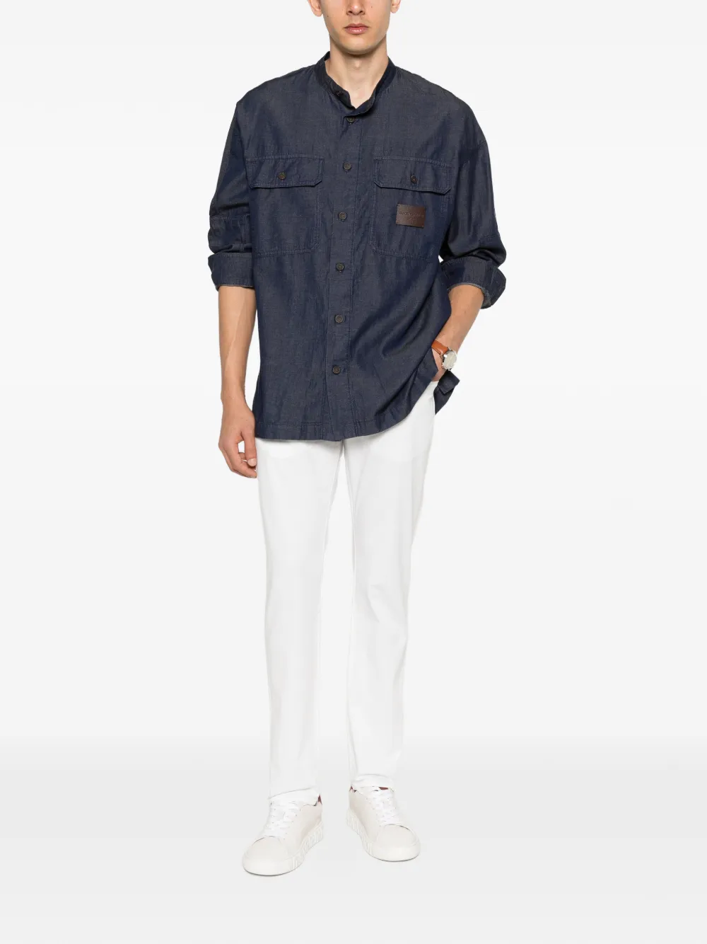 Emporio Armani Overhemd met knopen Blauw