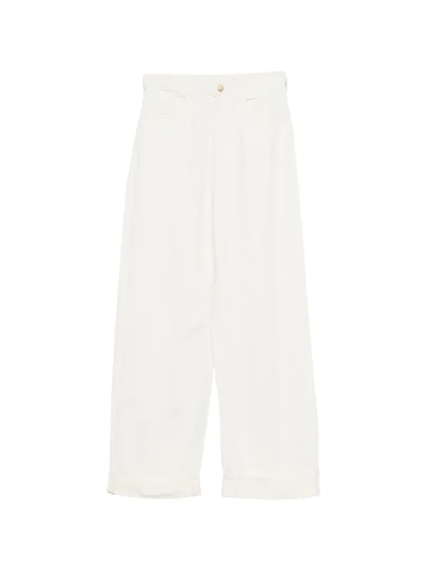 Emporio Armani Turned-up Jeans in Neutrals