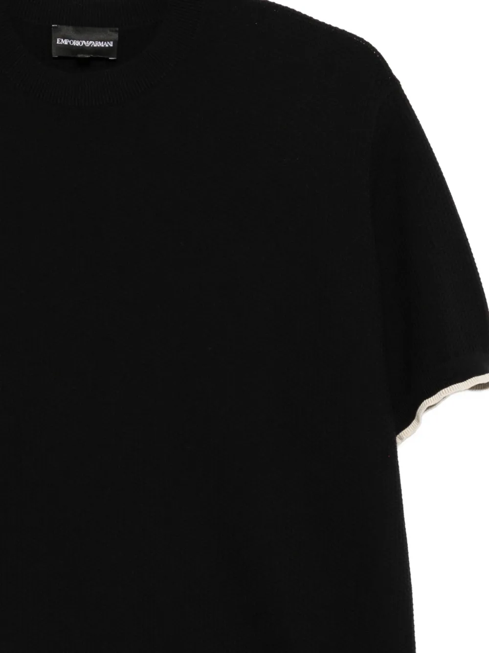 Emporio Armani T-shirt met contrasterende afwerking Blauw