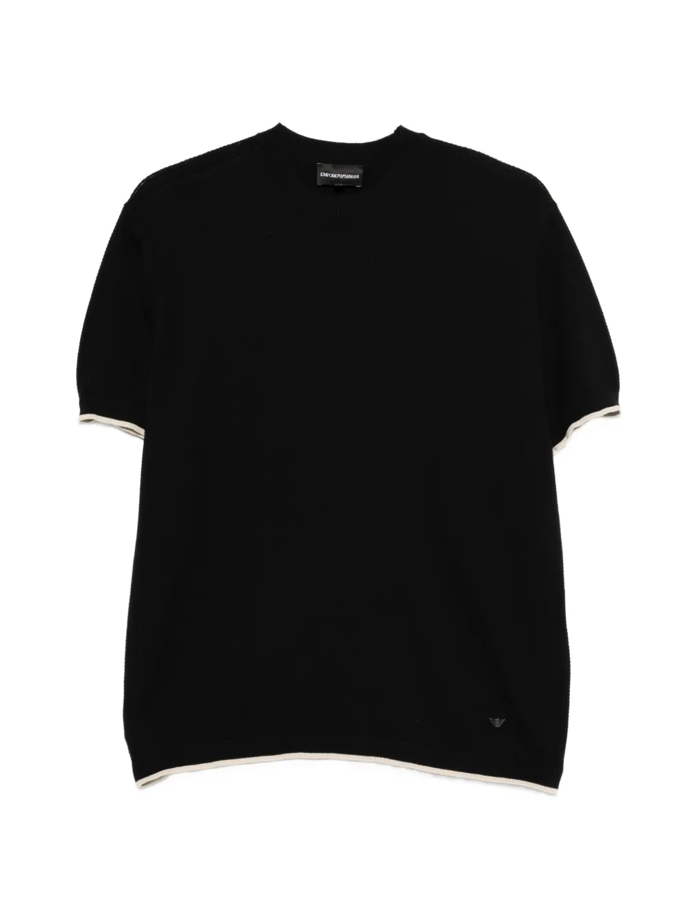 Emporio Armani contrast-trim T-shirt - Blu
