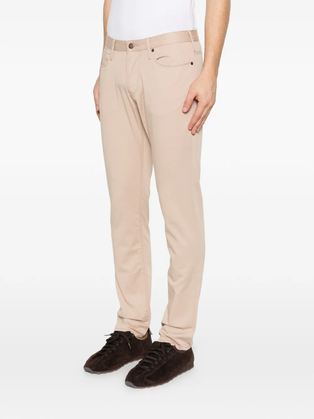Emporio Armani Broek met vijf zakken Beige