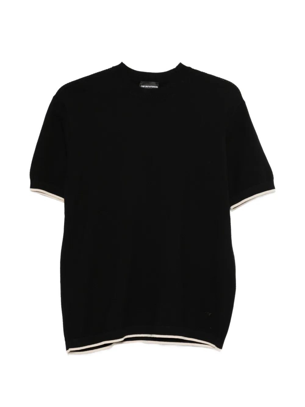 Emporio Armani T-shirt met gestreept detail Zwart