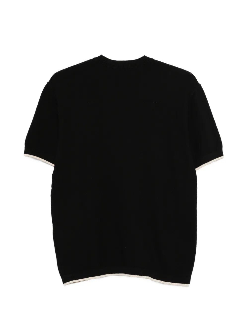 Emporio Armani T-shirt met gestreept detail Zwart