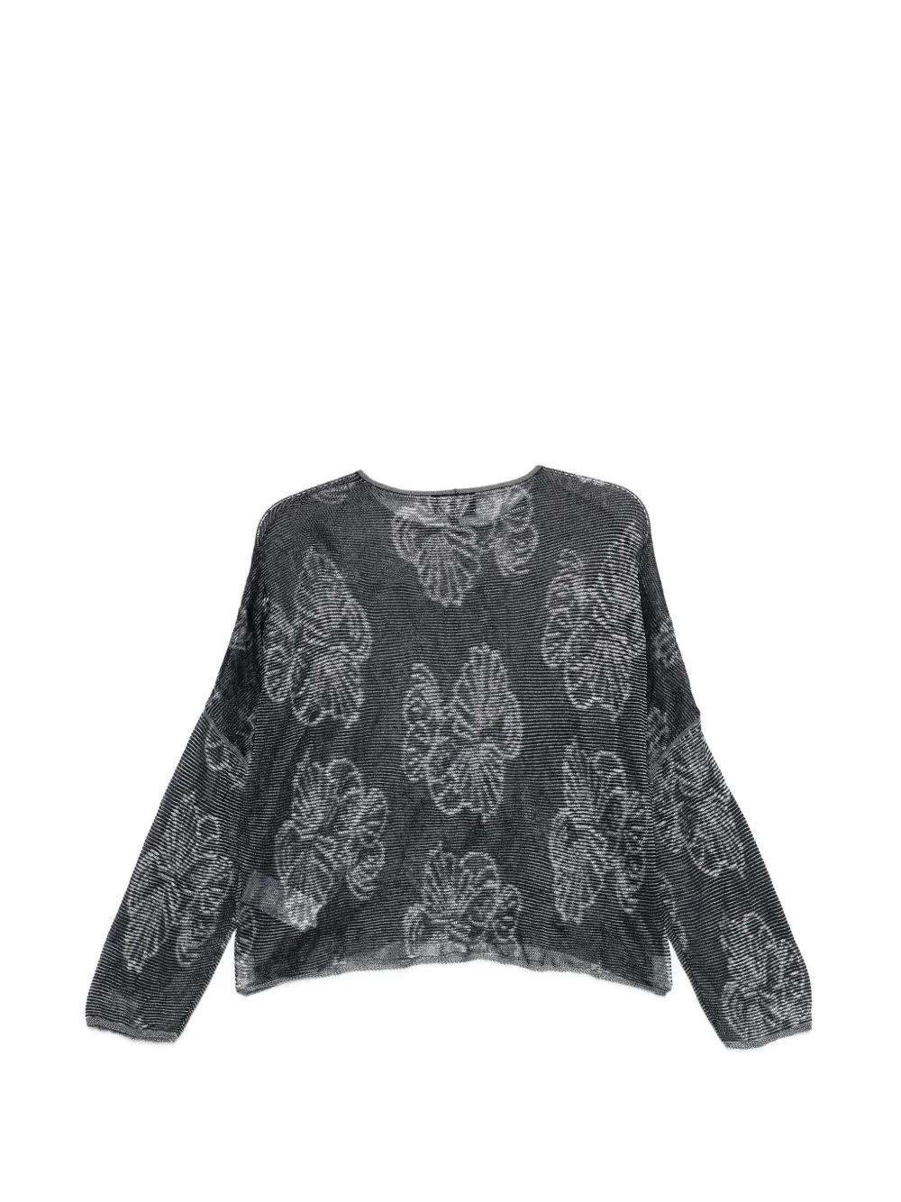 Emporio Armani Trui met ronde hals en bloemenprint Blauw