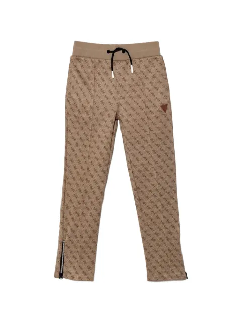 guess kids monogram-pattern track pants 