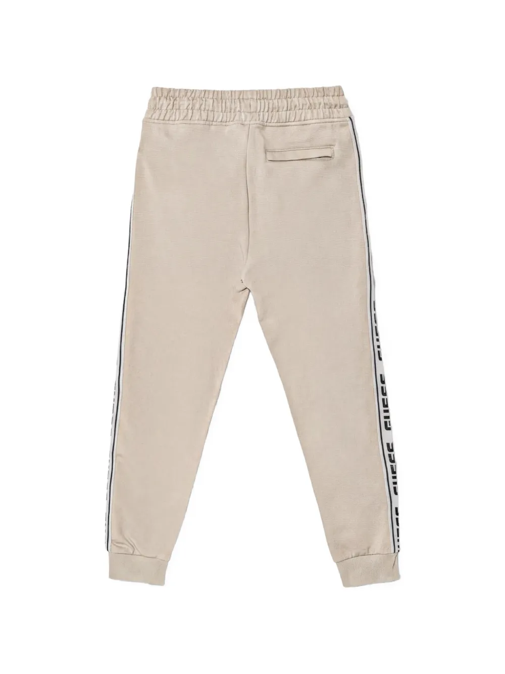 guess kids Trainingsbroek met zijstreep en logoband Beige