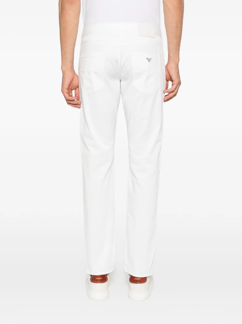 Emporio Armani J06 jeans met vijf zakken Wit