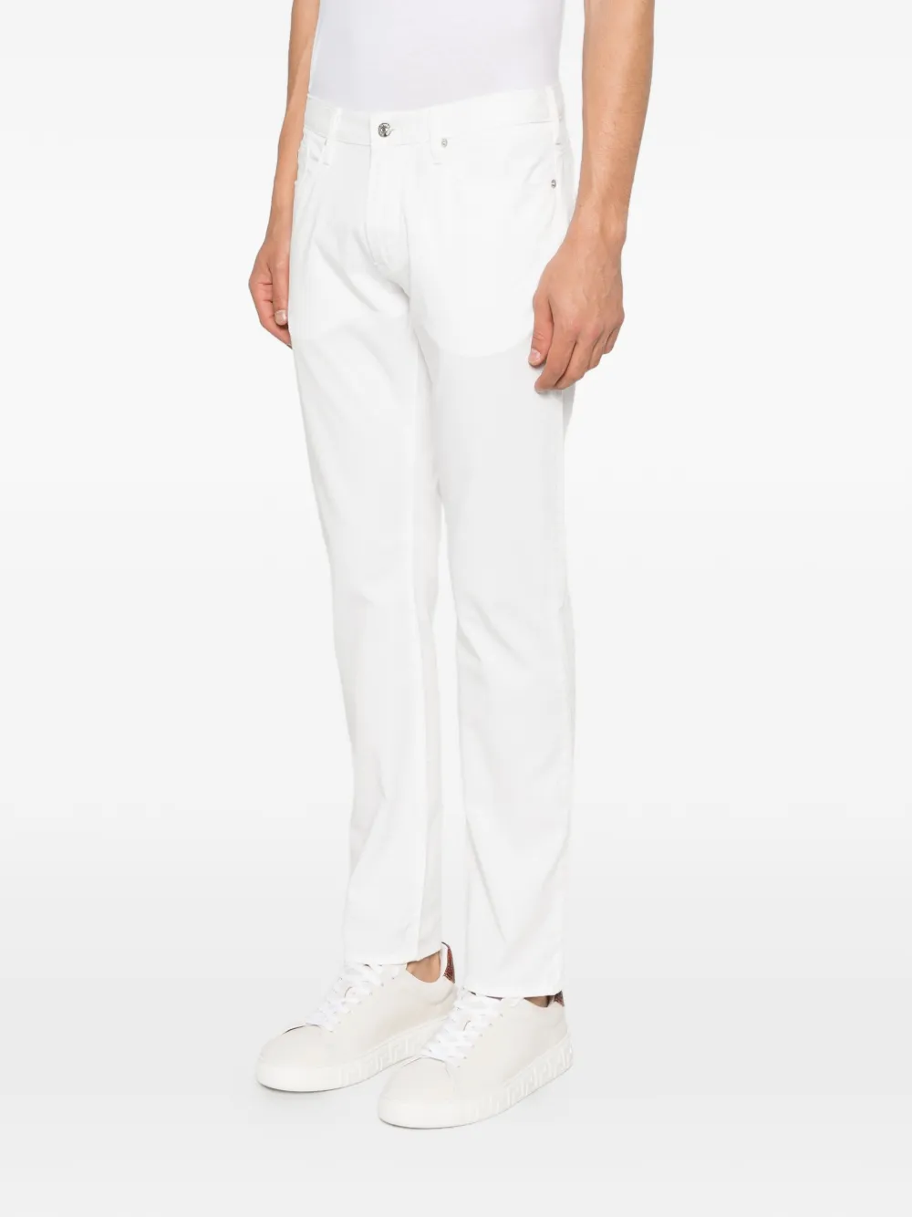 Emporio Armani J06 jeans met vijf zakken Wit