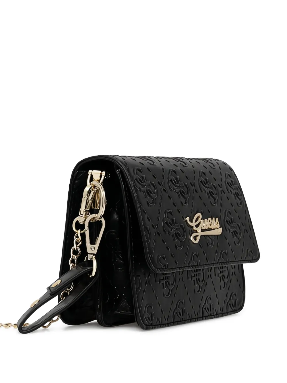 guess kids logo-embossed shoulder bag - Nero