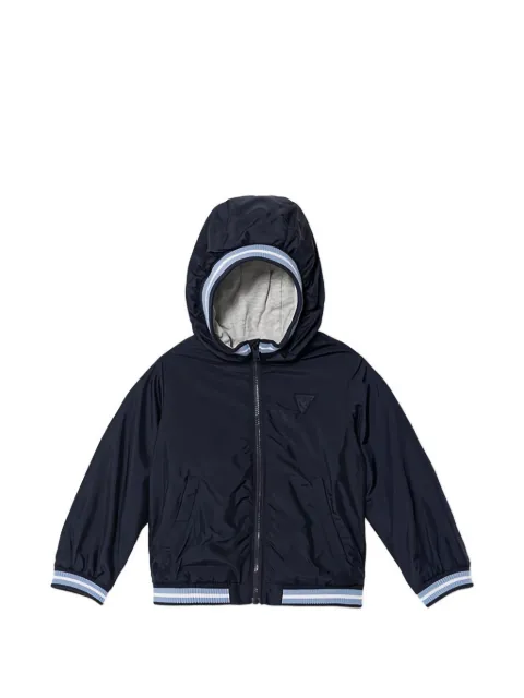 guess kids hooded ribbed jacket