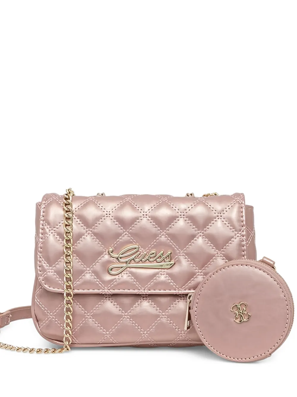guess kids quilted shoulder bag - Rosa