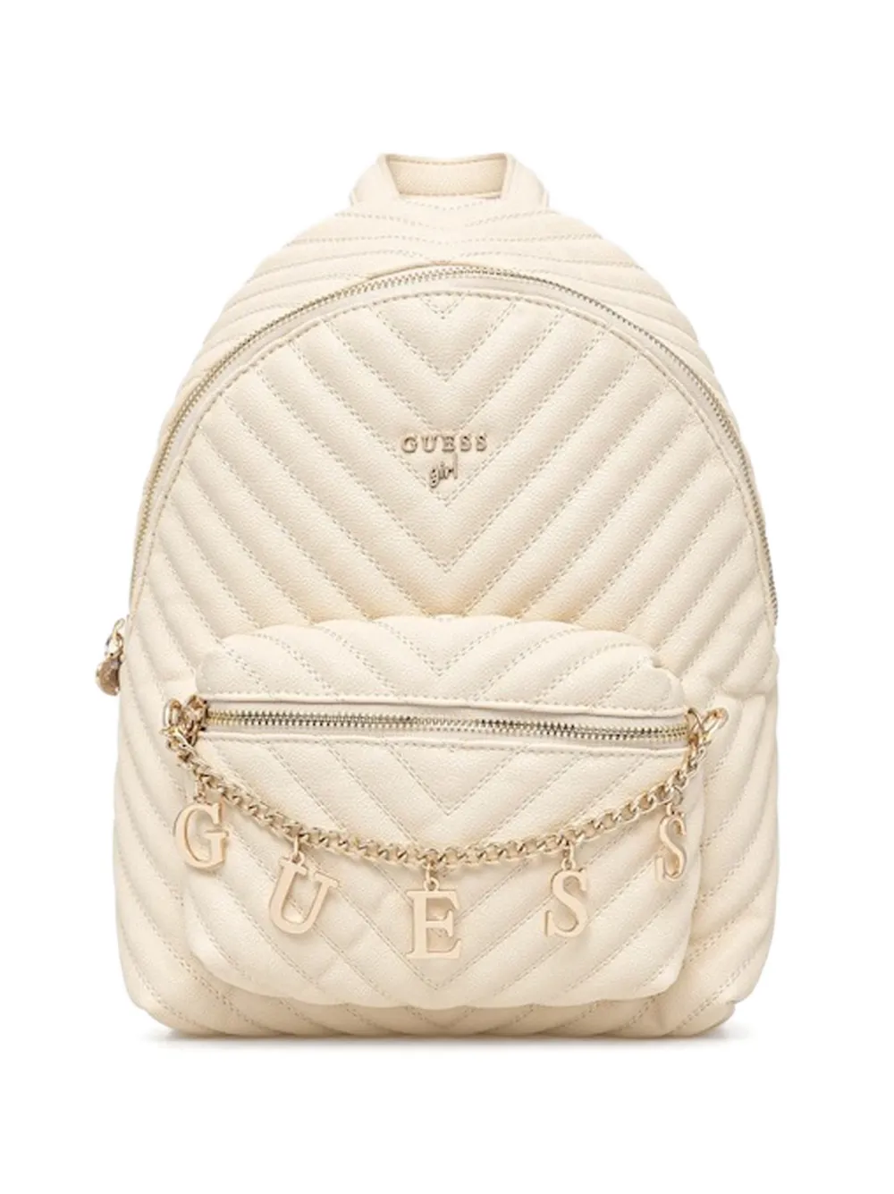 guess kids quilted chain backpack - Toni neutri