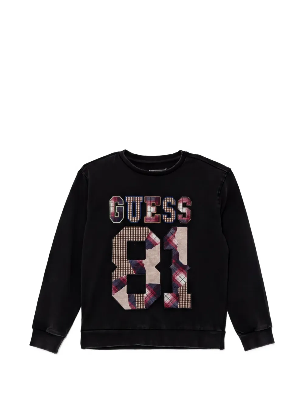 guess kids pattern detail sweatshirt - Nero