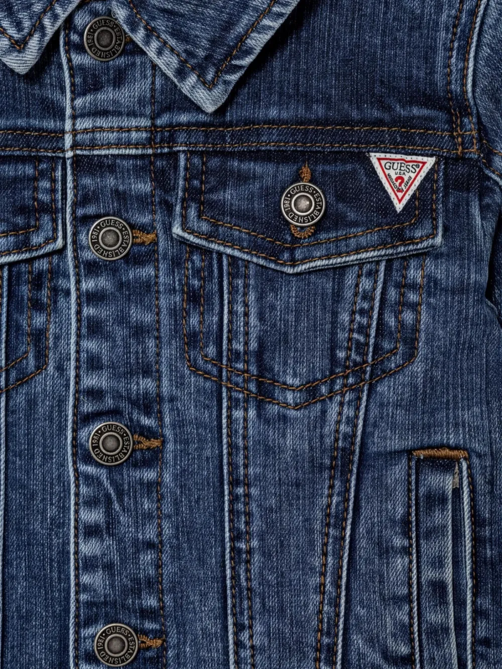 guess kids Jack met geborduurd logo Blauw