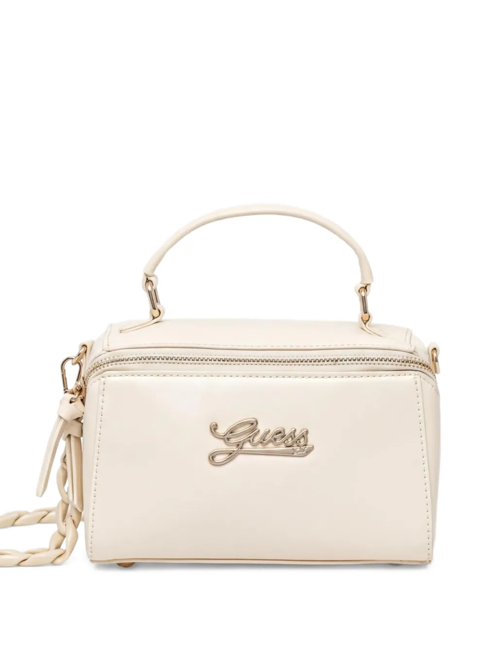 guess kids logo-plaque tote bag - Toni neutri