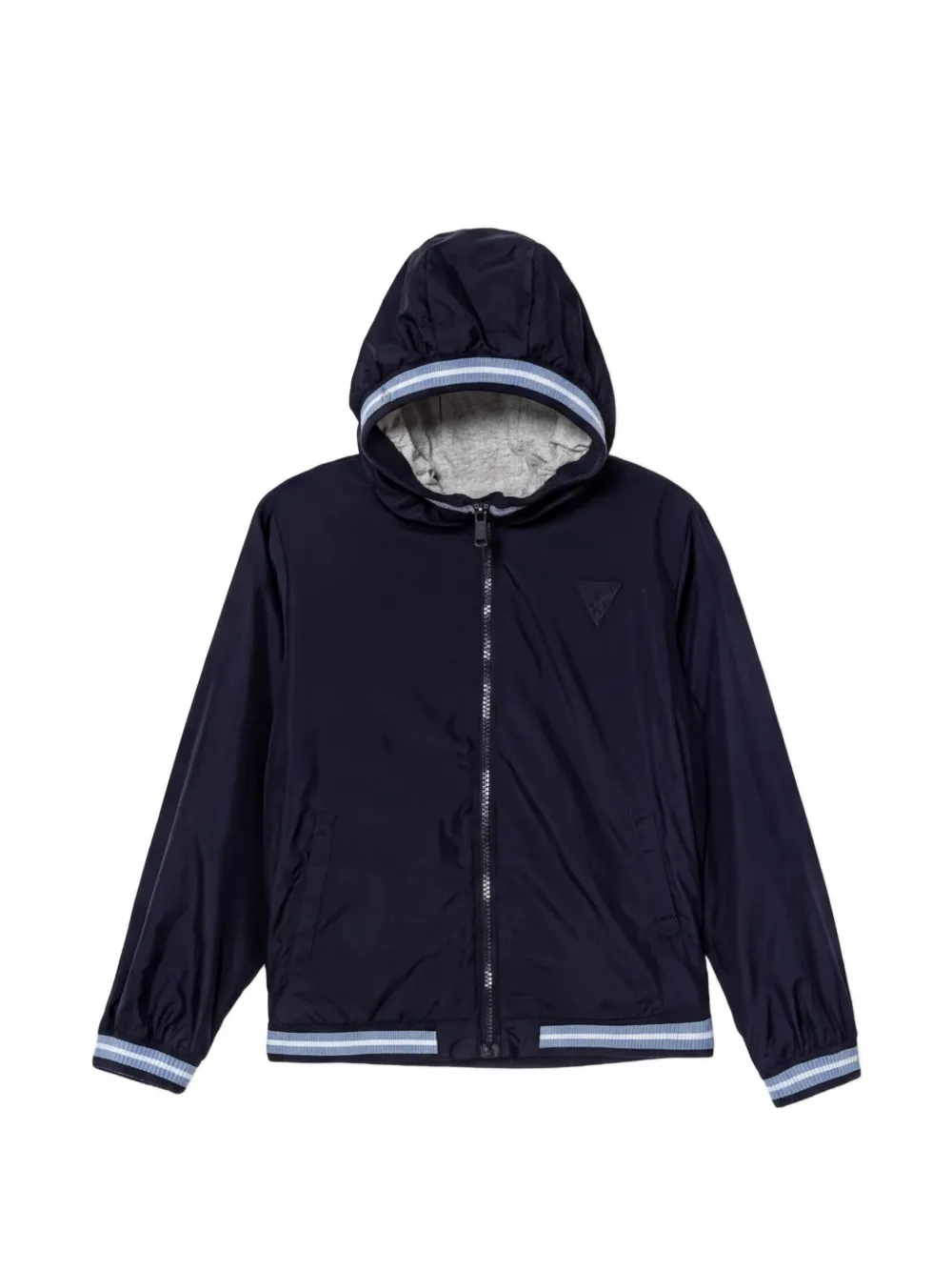 guess kids hooded windbreaker - Blu