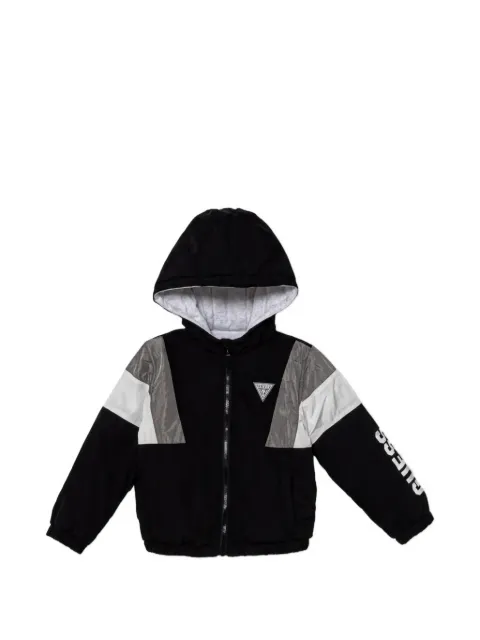 guess kids chamarra con detalle del logo y capucha