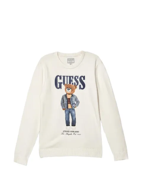 guess kids ribbed-trim sweater