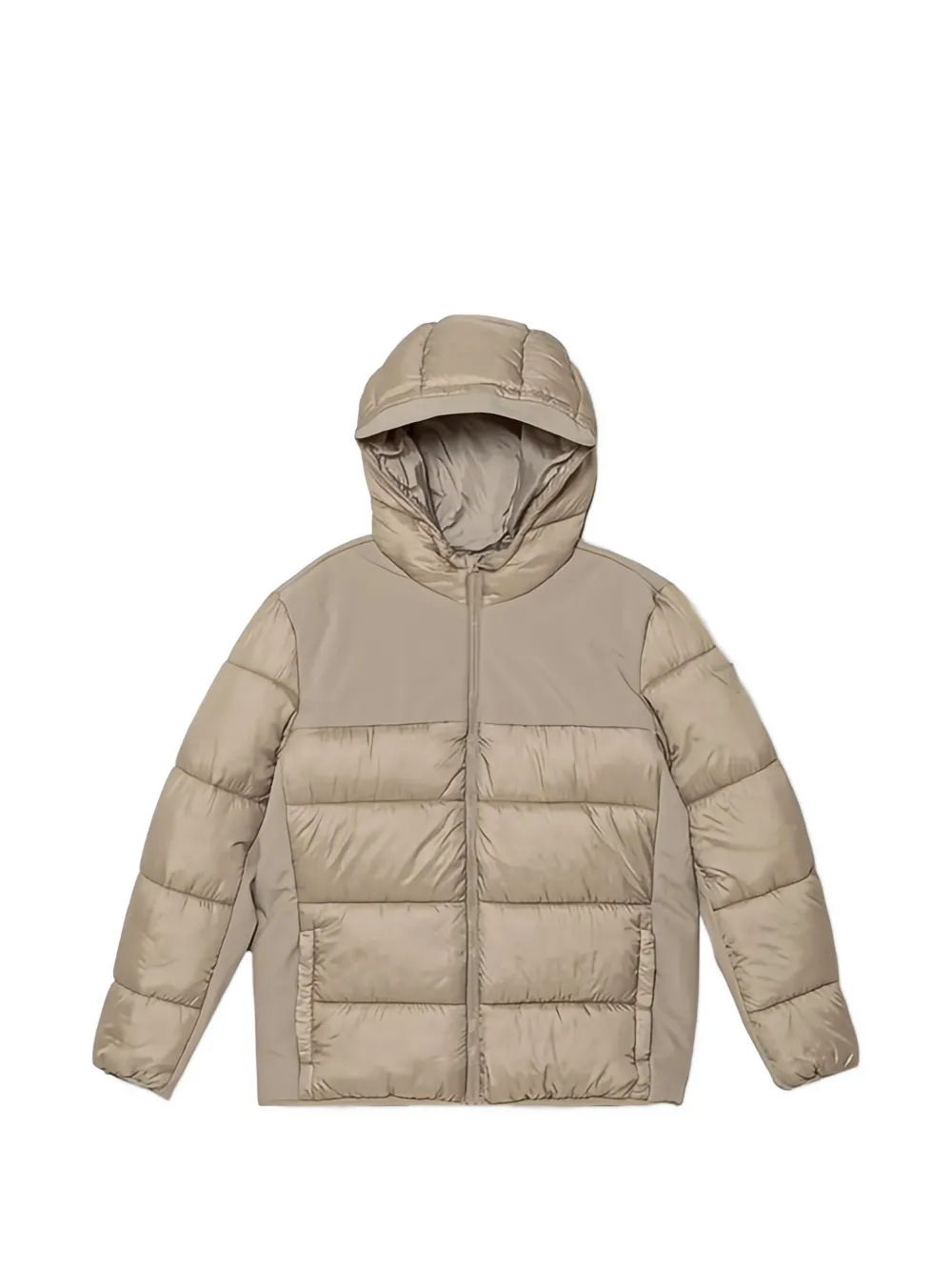 Guess Kids' Hooded Quilted-design Jacket In Neutral