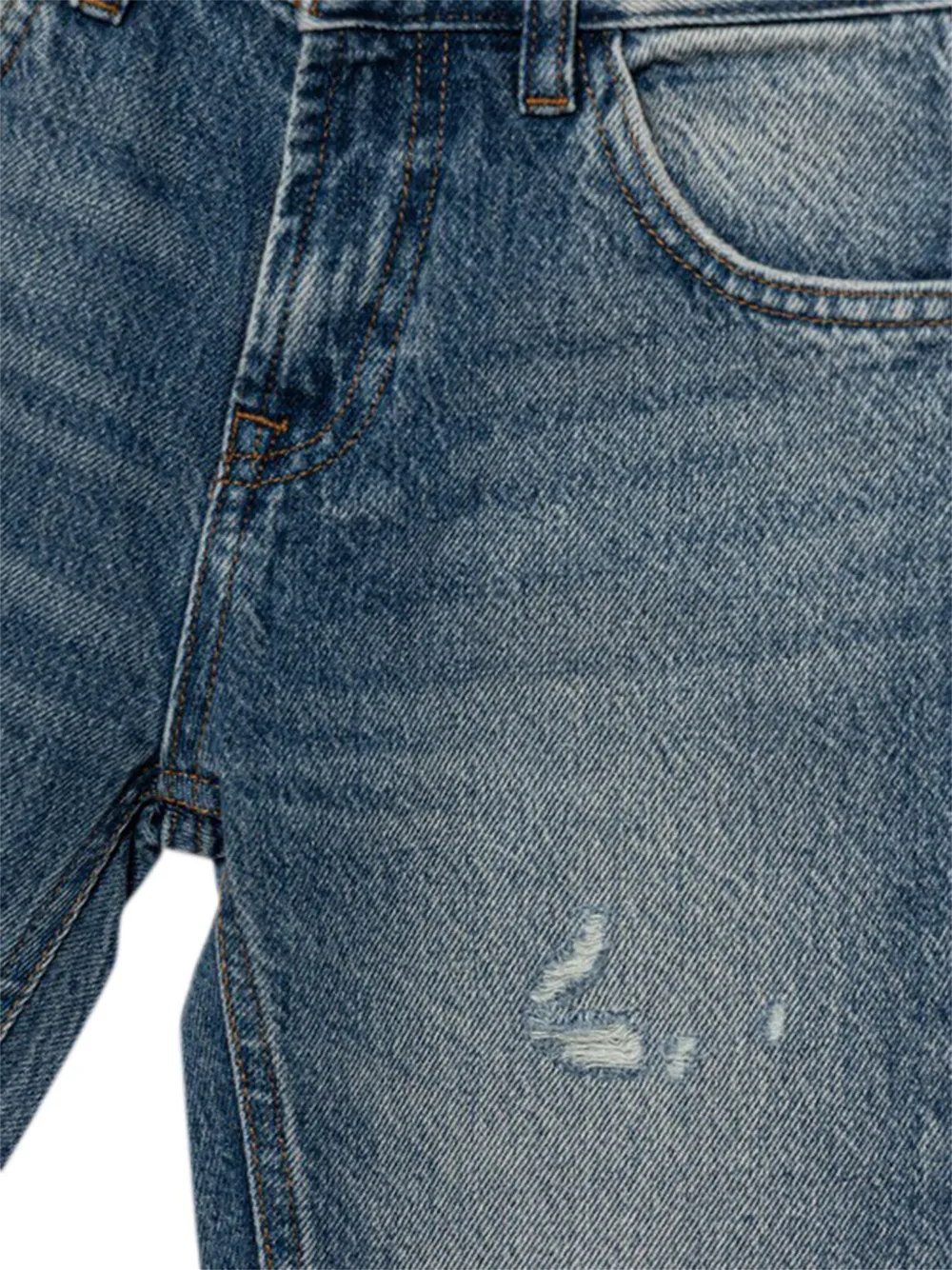 guess kids Gerafelde jeans Blauw