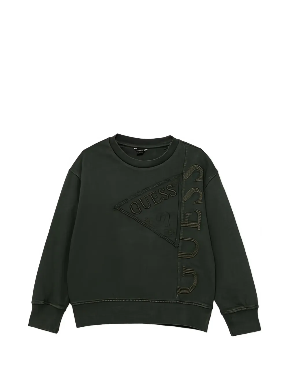 guess kids embroidered-logo sweatshirt - Verde