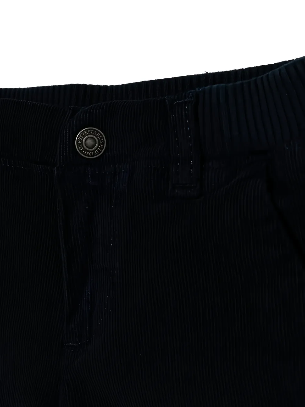 guess kids Ribfluwelen broek met knoop Blauw