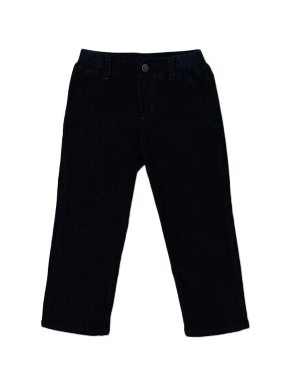 Guess Kids' Button Corduroy Trousers In Black