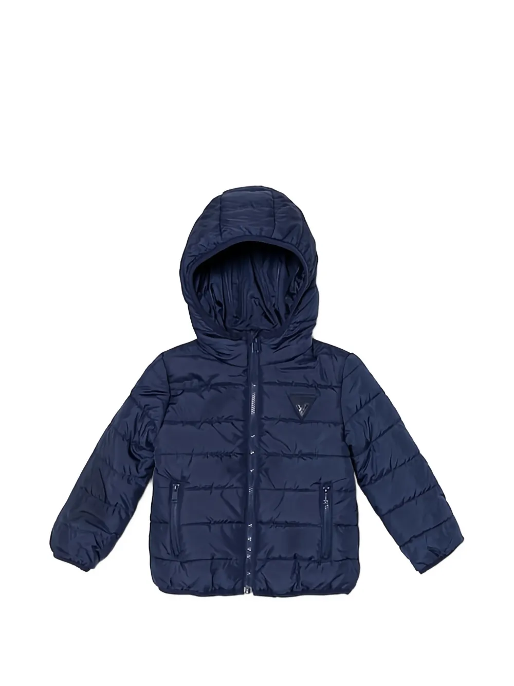 guess kids logo-detail hooded jacket - Blu