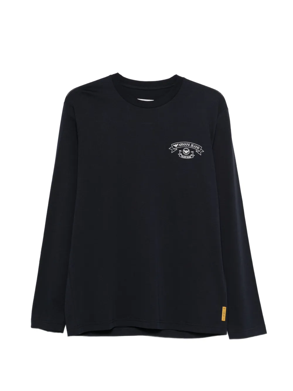 Emporio Armani logo-print long-sleeve T-shirt - Blau