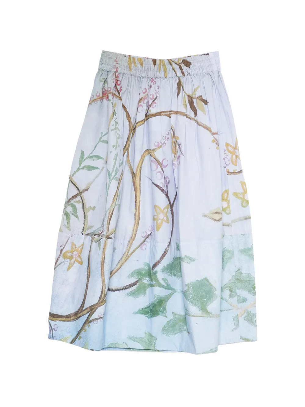 TALKING WALLS Juju Isola Blu floral-print midi skirt - Blau