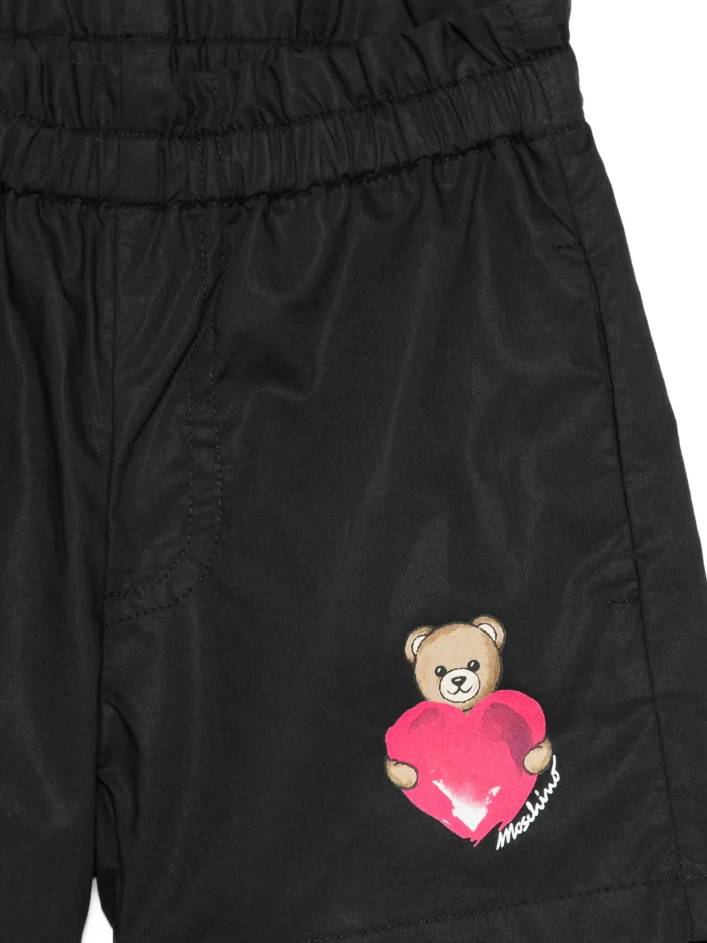 Moschino Kids Shorts met print Zwart