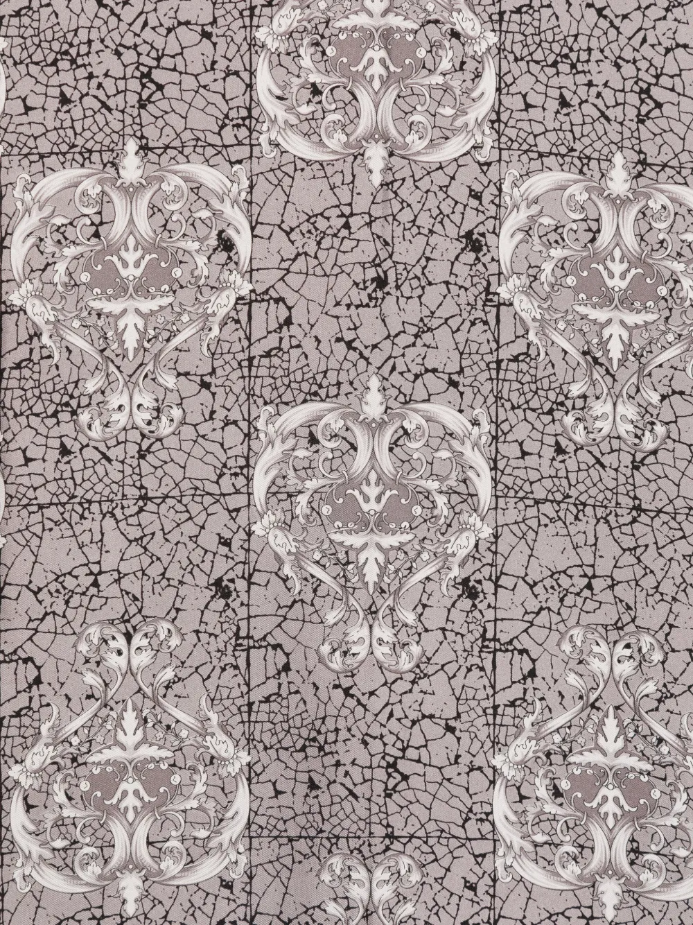 Versace Pre-owned 1990s Baroque Silk Scarf in Grey, view 3