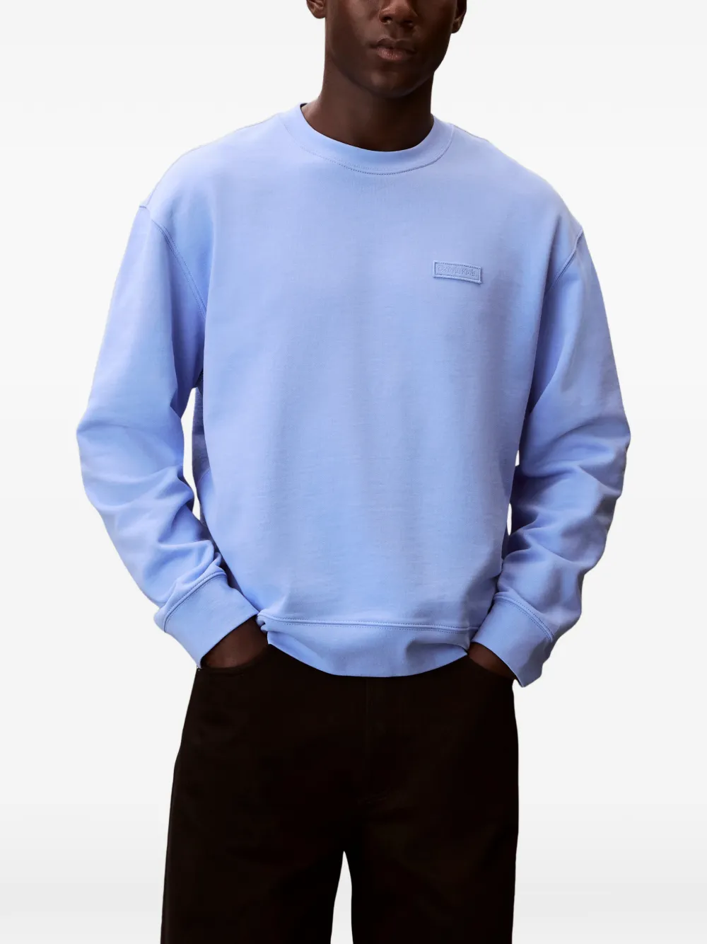  Calvin Klein Sudadera De Algodón - Azul 