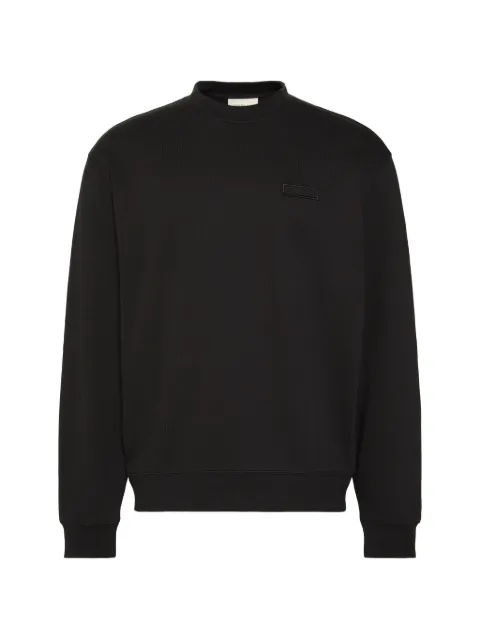 Calvin Klein logo-patch crew-neck sweater