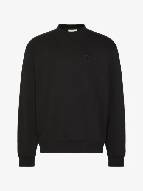Calvin Klein logo-patch crew-neck sweater