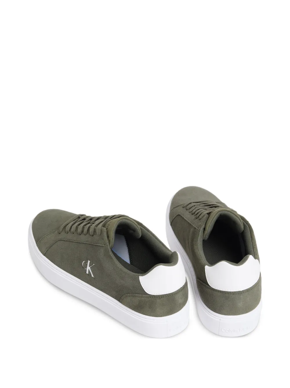 Calvin Klein Baseline logoprint low-top sneakers Groen