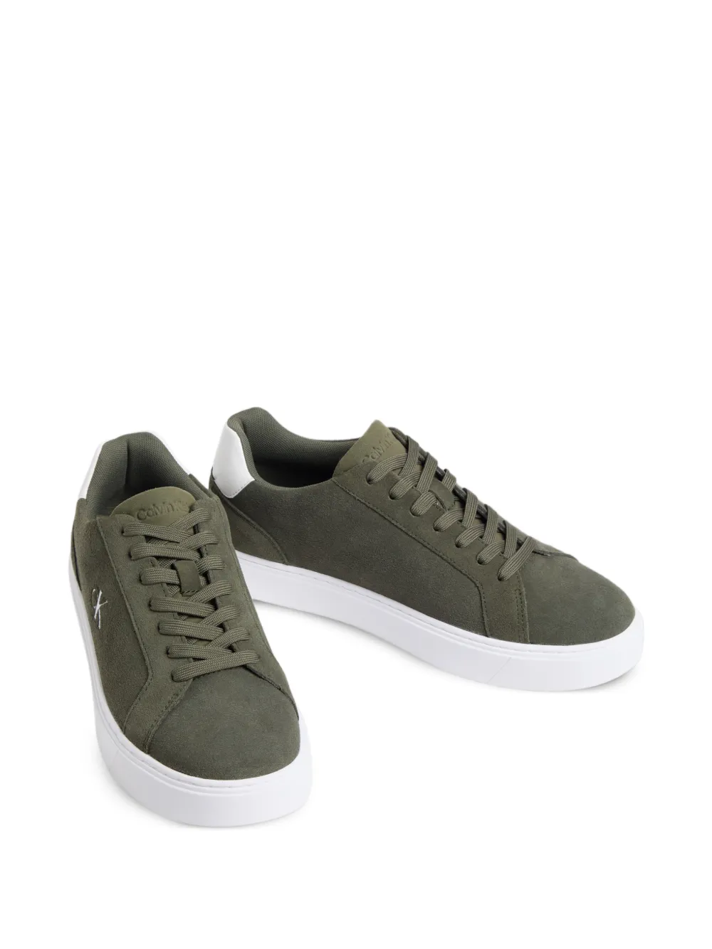 Calvin Klein Baseline logoprint low-top sneakers Groen