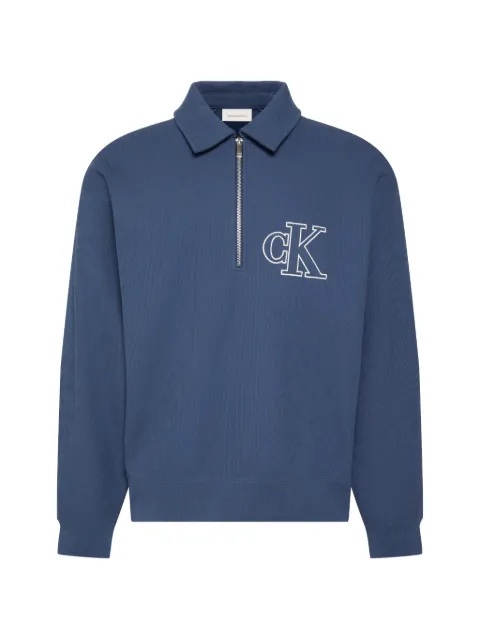 Calvin Klein polo con cremallera y logo