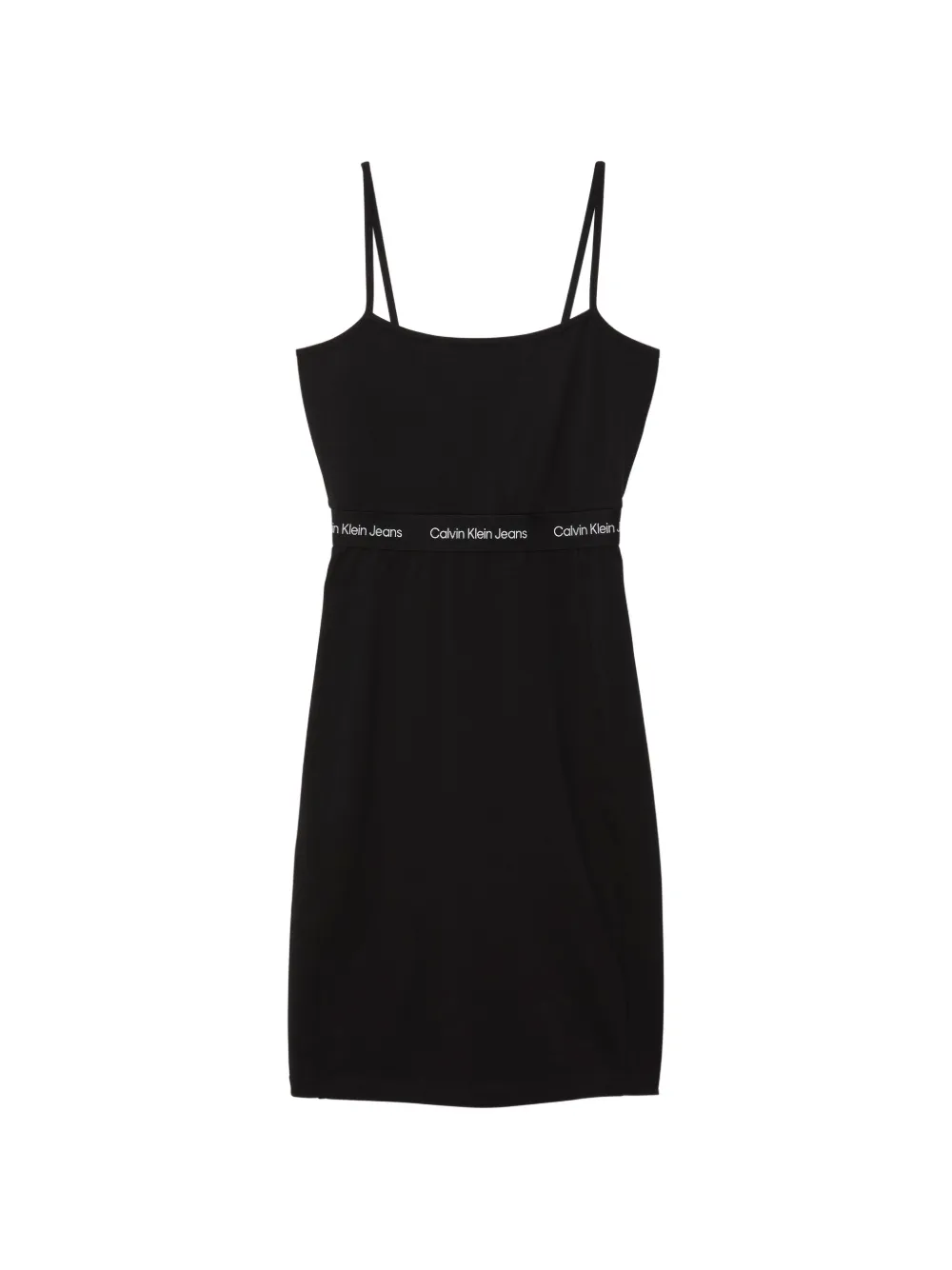 Calvin Klein logo midi dress - Schwarz