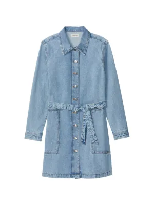 uniqlo denim shirt dress UNIQLO JW ANDERSON Open-collar denim shirt dress WOMEN 484523 NWT