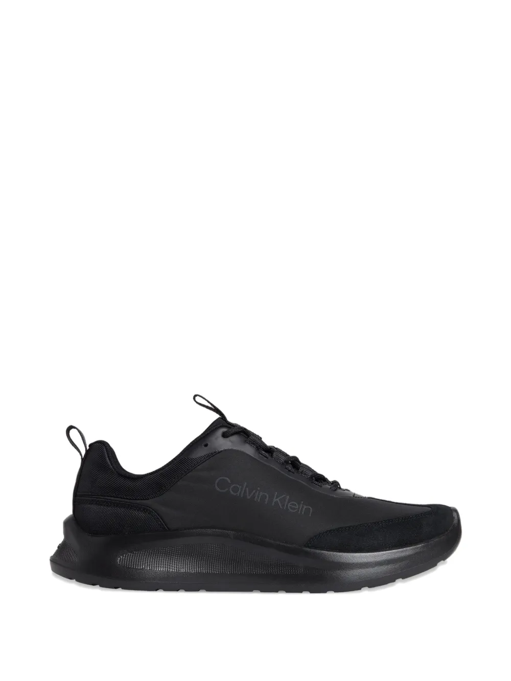 Calvin Klein CK Curve panelled lace-up sneakers Zwart