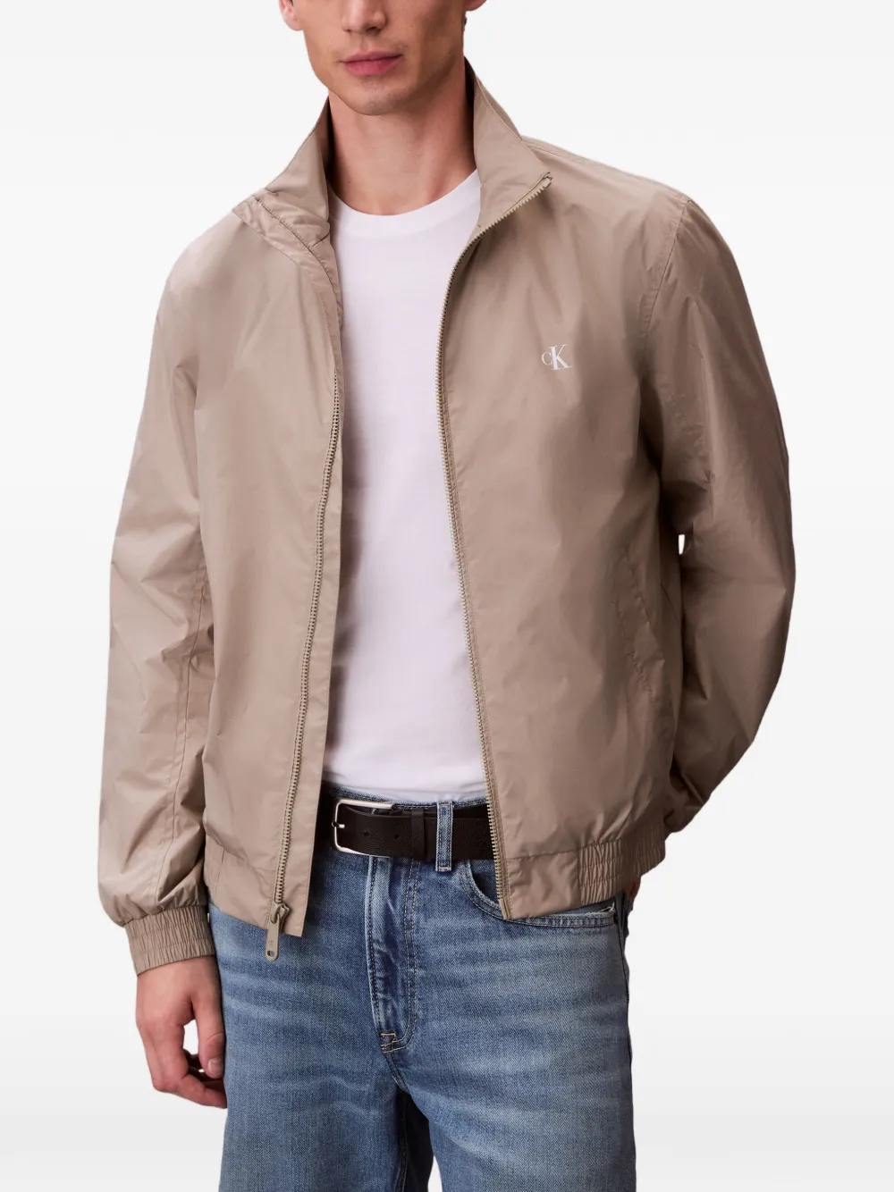  Calvin Klein Zip-up Lightweight Jacket - Neutrals 
