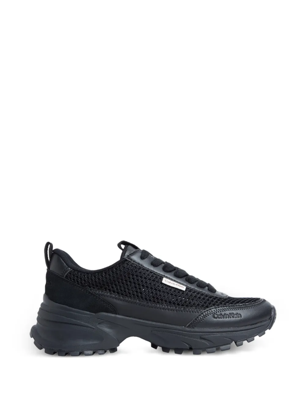 Calvin Klein Trailblazer mesh-panel chunky-sole sneakers - Schwarz
