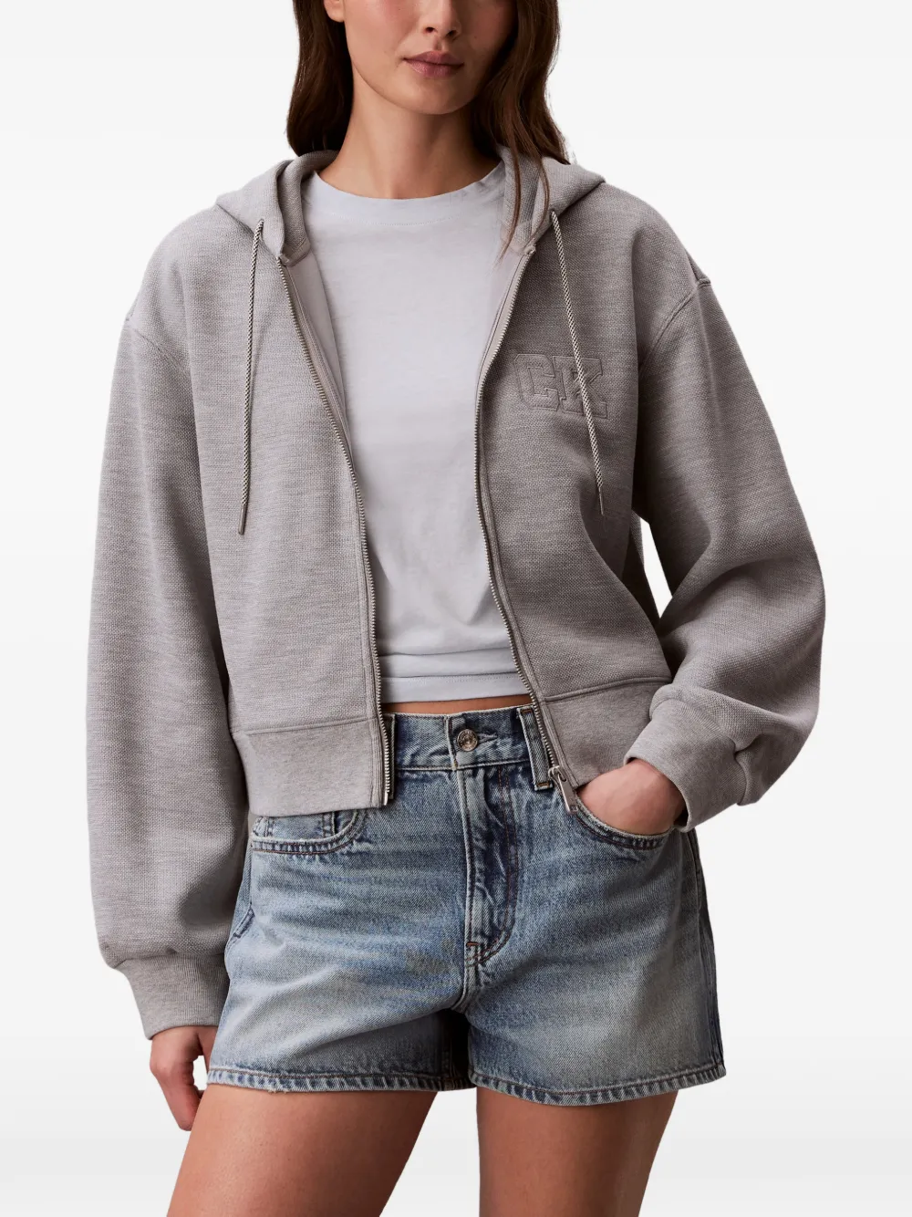  Calvin Klein Zip-up Sweater - Grey 