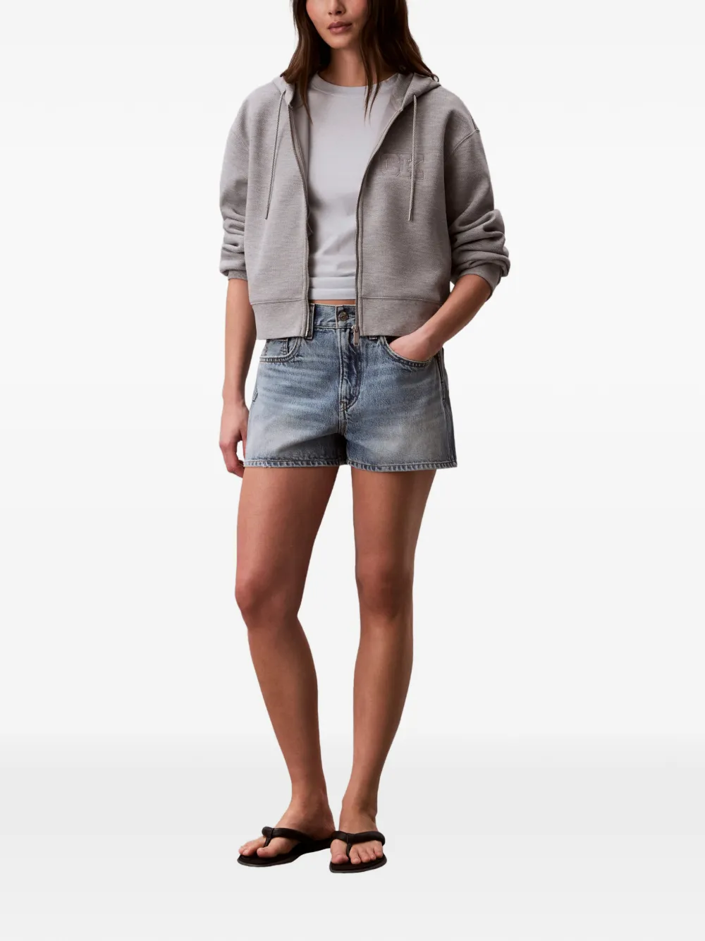  Calvin Klein Zip-up Sweater - Grey 